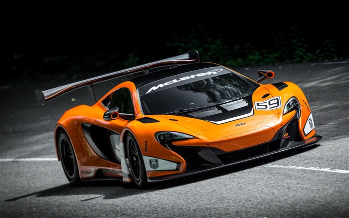 2015 650S GT3 McLaren supercarro, estrada Papéis de Parede, imagem
