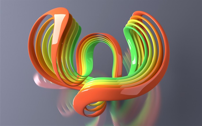 Criativo, curva de cor 3D Papéis de Parede, imagem