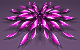 3D flor roxa HD Papéis de Parede