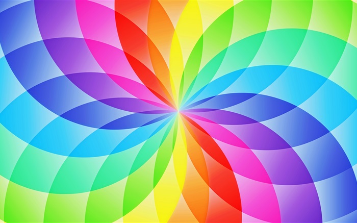 Sector círculo abstrato, colorido flor Papéis de Parede, imagem