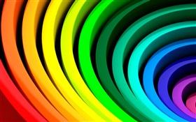 Círculos abstratos, cores do arco íris HD Papéis de Parede