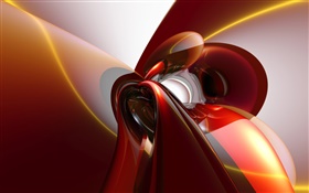 Abstract curva, estilo vermelho