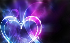 Amor abstrato luz em forma de coração HD Papéis de Parede