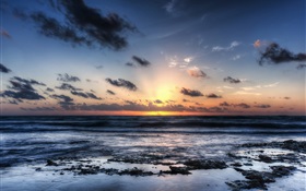 Akumal Beach, México, nascer do sol, costa