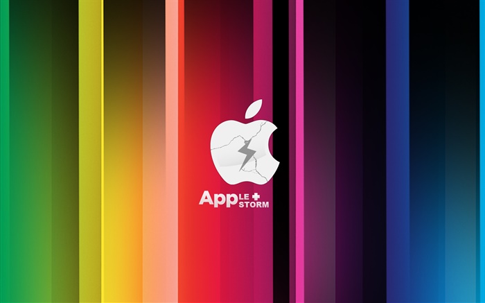 A Apple Tempestade, colorido Papéis de Parede, imagem