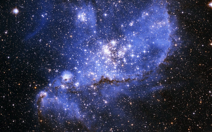Nebulosa azul, estrelas Papéis de Parede, imagem