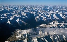 Montanhas sem limites, neve, China HD Papéis de Parede