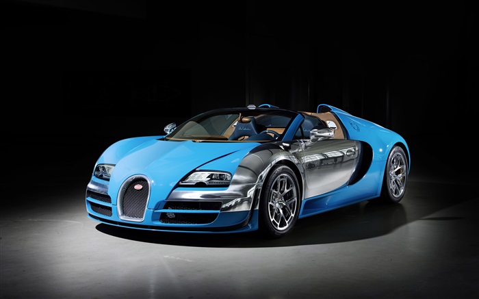 Bugatti Veyron 16.4 azul supercar Papéis de Parede, imagem