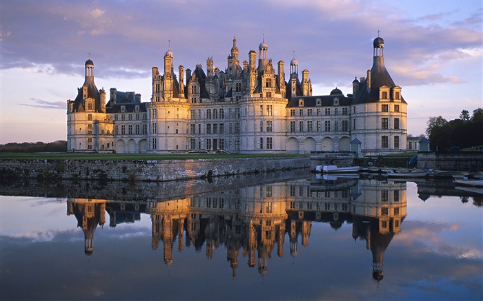 Castelo de Chambord, Loire Valley, França Papéis de Parede, imagem