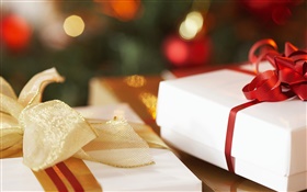 Caixa de presente de Natal close-up