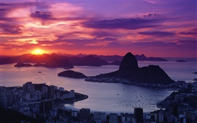 Cidade do sol, costa, Rio, Brasil HD Papéis de Parede