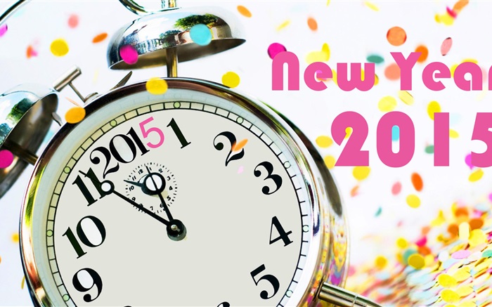 Relógio e Ano Novo 2015 Papéis de Parede, imagem