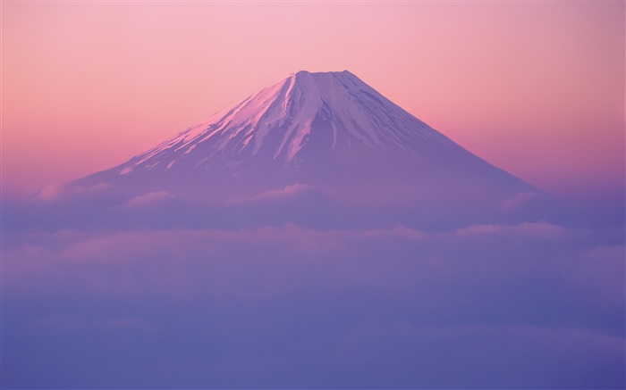 Fuji montanha, crepúsculo Papéis de Parede, imagem