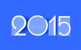 Feliz Ano Novo de 2015, estilo azul HD Papéis de Parede