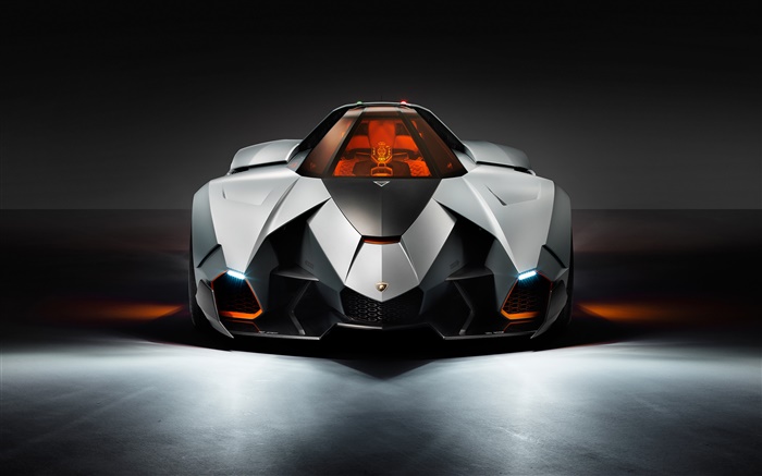 Egoísta Lamborghini supercar vista frontal Papéis de Parede, imagem
