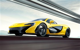McLaren P1 supercar amarelo