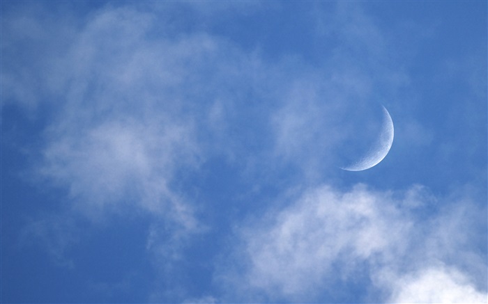 Lua, noite, nuvens Papéis de Parede, imagem
