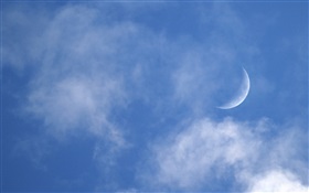 Lua, noite, nuvens