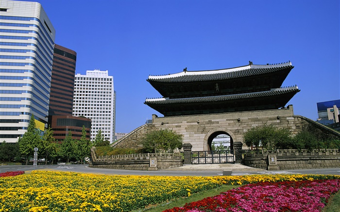 Namdaemun Gate, Seoul, Coréia Papéis de Parede, imagem