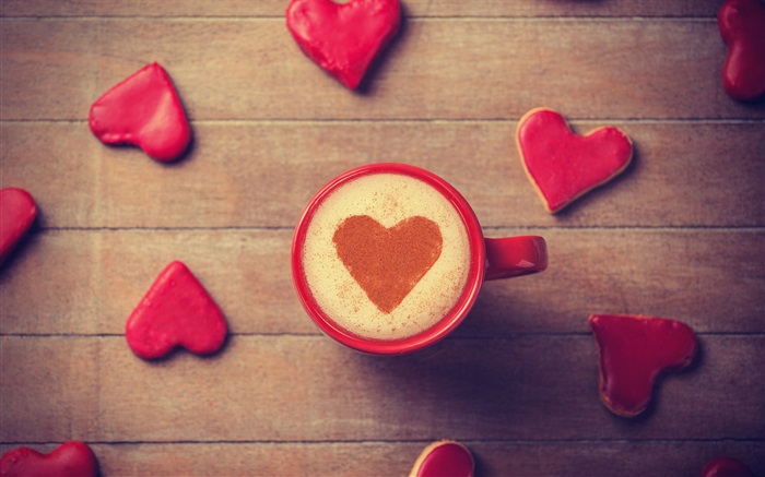 Uma xícara de café amor Papéis de Parede, imagem