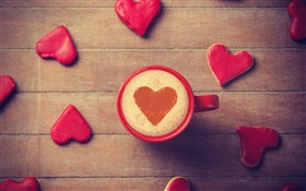 Uma xícara de café amor HD Papéis de Parede