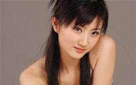 Menina chinesa pura, cabelos longos HD Papéis de Parede