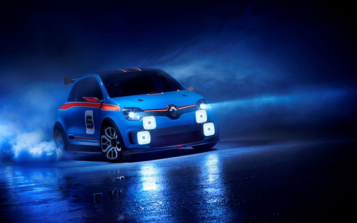 Renault TwinRun azul carro conceito Papéis de Parede, imagem