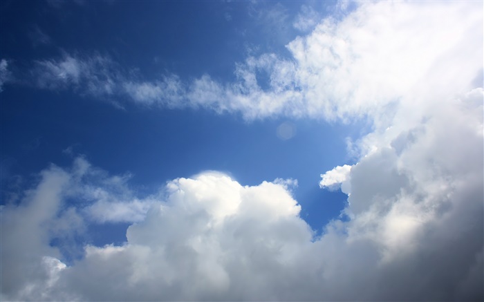 Céu, nuvens brancas Papéis de Parede, imagem