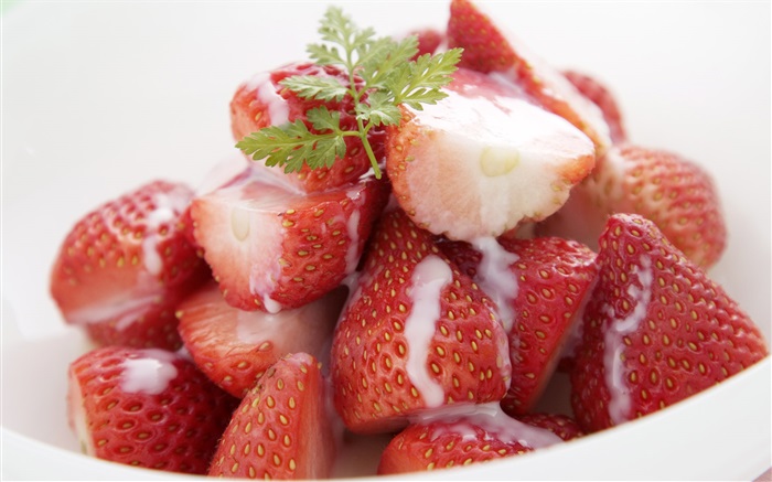 strawberry dessert Papéis de Parede, imagem