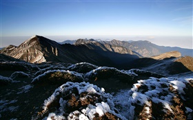 vista superior montanhas paisagem, céu HD Papéis de Parede