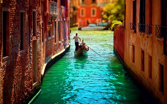 Veneza, turismo, rio, barco Papéis de Parede, imagem