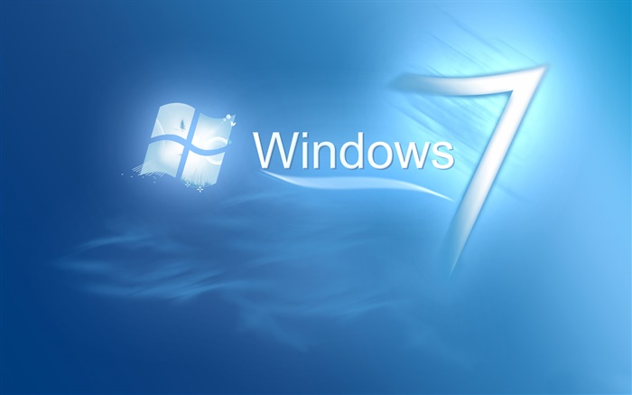 Windows 7 na água azul Papéis de Parede, imagem
