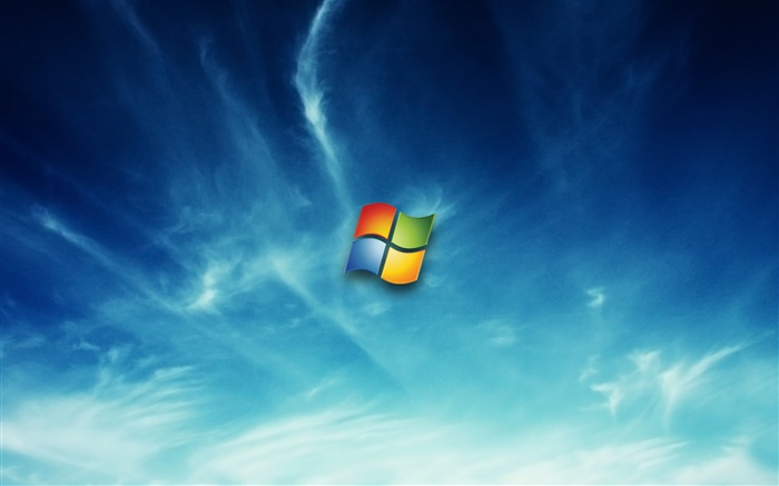 Logotipo do Windows 7 no céu Papéis de Parede, imagem
