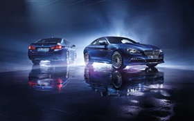 2015 BMW Alpina dois carros azuis HD Papéis de Parede