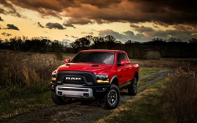 2015 Ford picape Ram 1500 vermelho vista frontal
