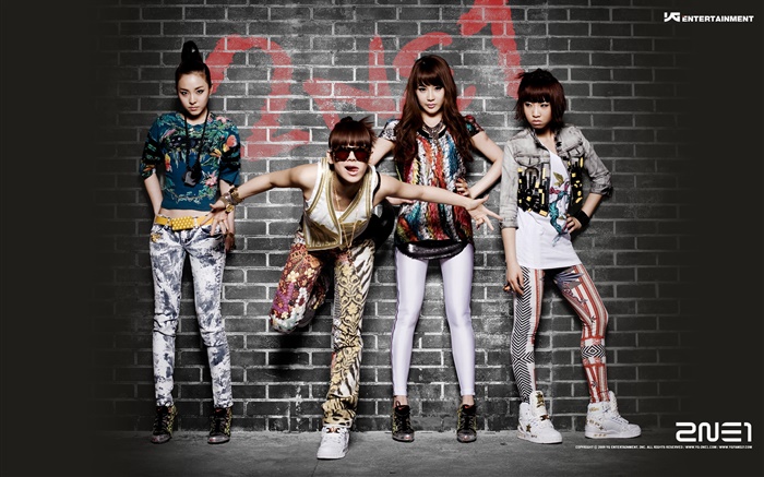 2NE1, meninas da música coreana 02 Papéis de Parede, imagem