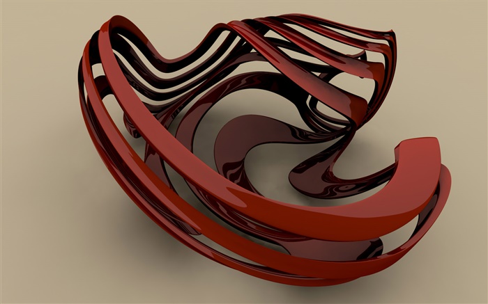 3D curva marrom Papéis de Parede, imagem