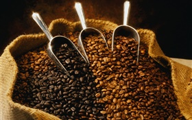 Um saco de grãos de café