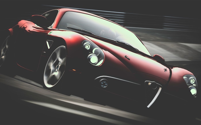 Alfa Romeo supercarro vermelho Papéis de Parede, imagem