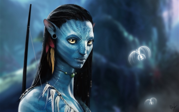 Filme Avatar em 3D, menina bonita Papéis de Parede, imagem