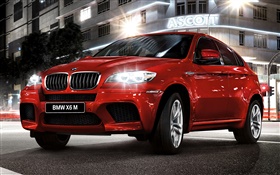 BMW X6 carro vermelho front view HD Papéis de Parede