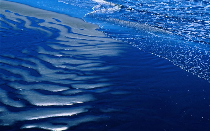 Praia, mar, água azul Papéis de Parede, imagem