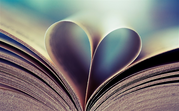 Livro, página, corações do amor Papéis de Parede, imagem