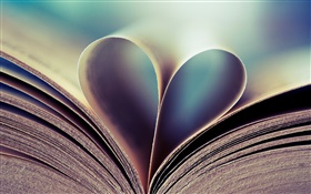 Livro, página, corações do amor HD Papéis de Parede