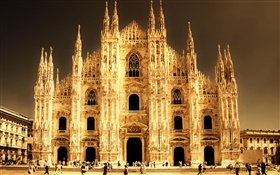 Catedral, Milão, Itália, edifícios HD Papéis de Parede