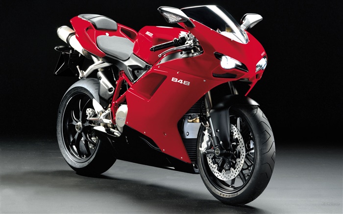 Ducati 848 motocicleta vermelha Papéis de Parede, imagem