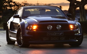 Ford Mustang GT Forgiato carro preto HD Papéis de Parede