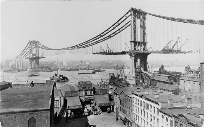 Ponte de Manhattan, 1909, Estados Unidos Papéis de Parede, imagem