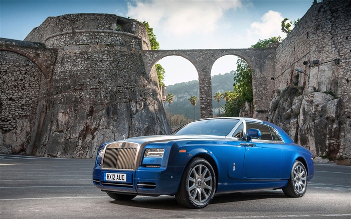 Rolls-Royce Motor Cars, azul carros de luxo Papéis de Parede, imagem