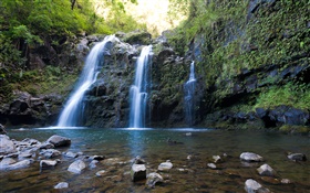 Cachoeiras triplos, Maui HD Papéis de Parede